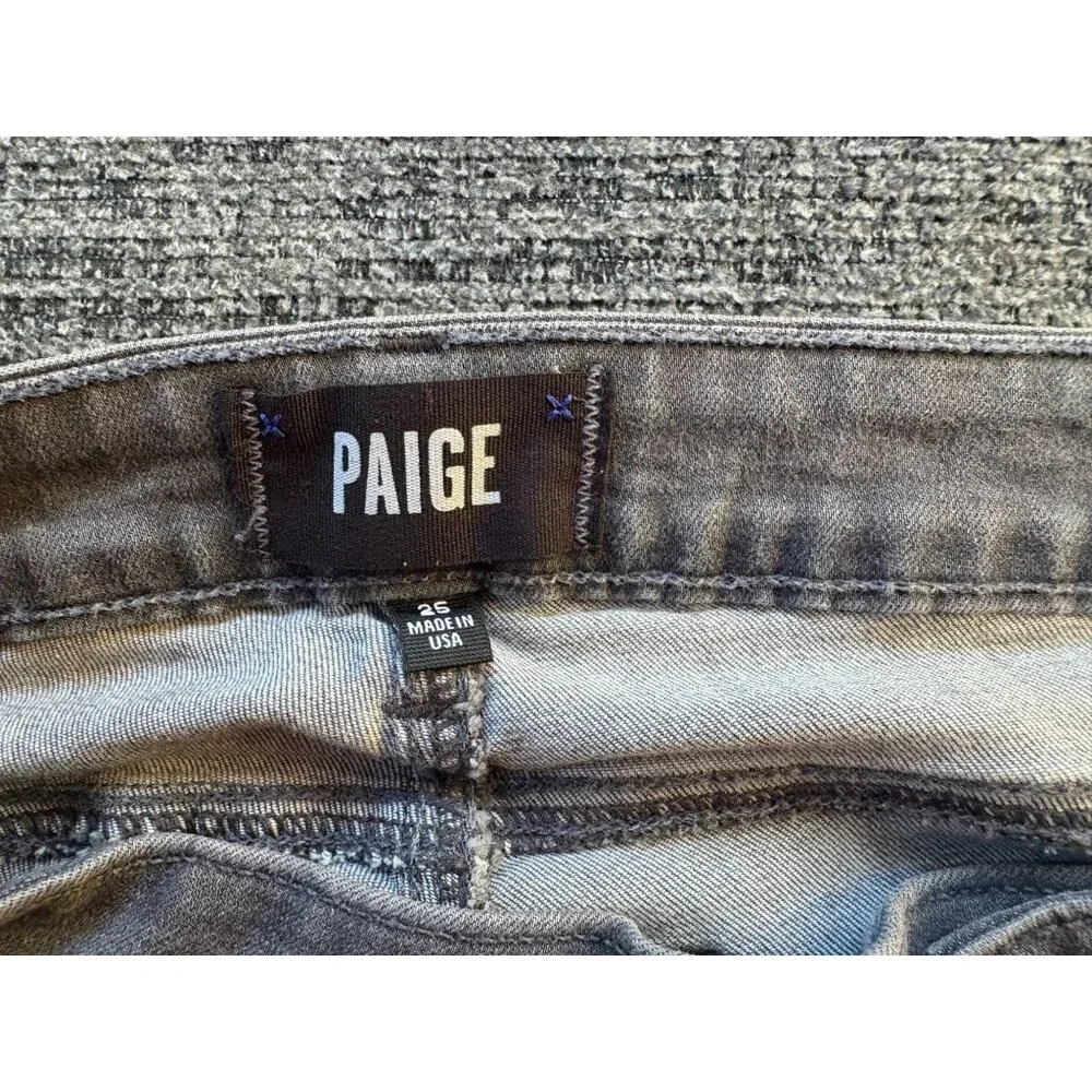PAIGE Verdugo Ankle Skinny‎ Jeans Womens 26 Grey Mid Rise Stretch Denim USA Made